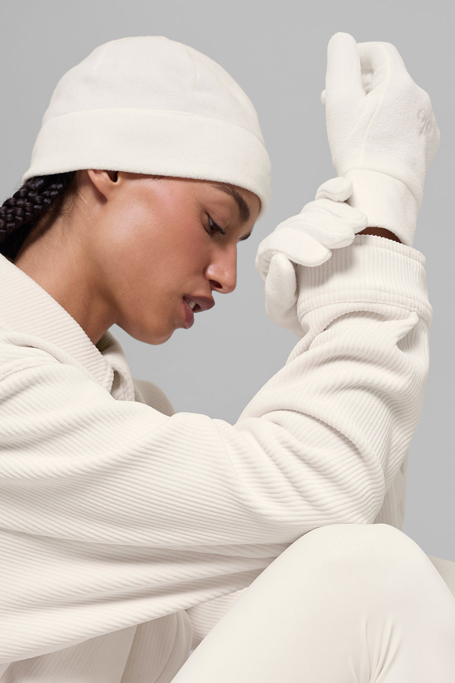 Performance Fleece Glove - Ivory/Ivory - Image 2
