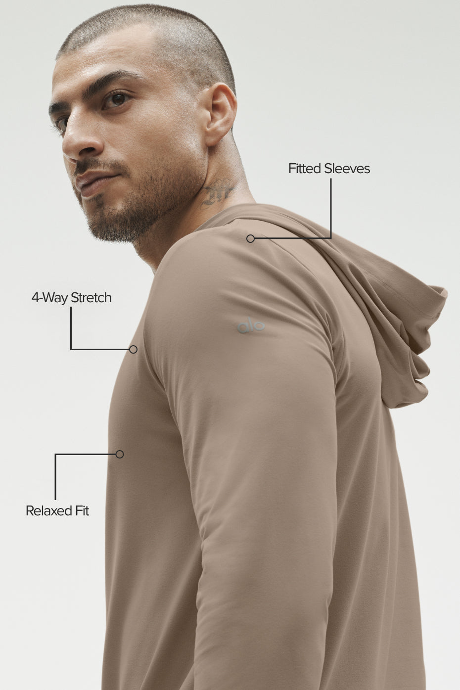 Conquer Reform Long Sleeve With Hood - Gravel - Image 2