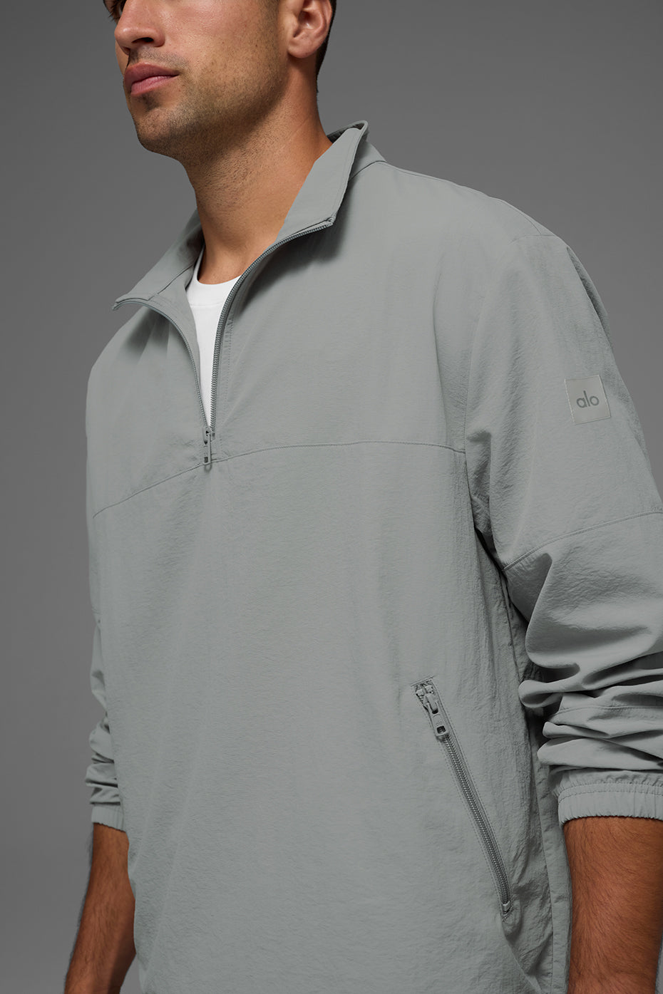 Light Weight Takeaway Track Pullover - Lunar Grey - Image 3