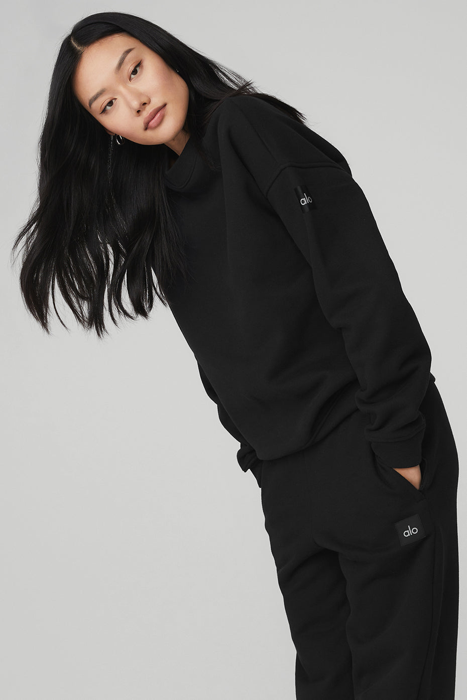 Renown Heavy Weight Crew Neck Pullover - Black - Image 3