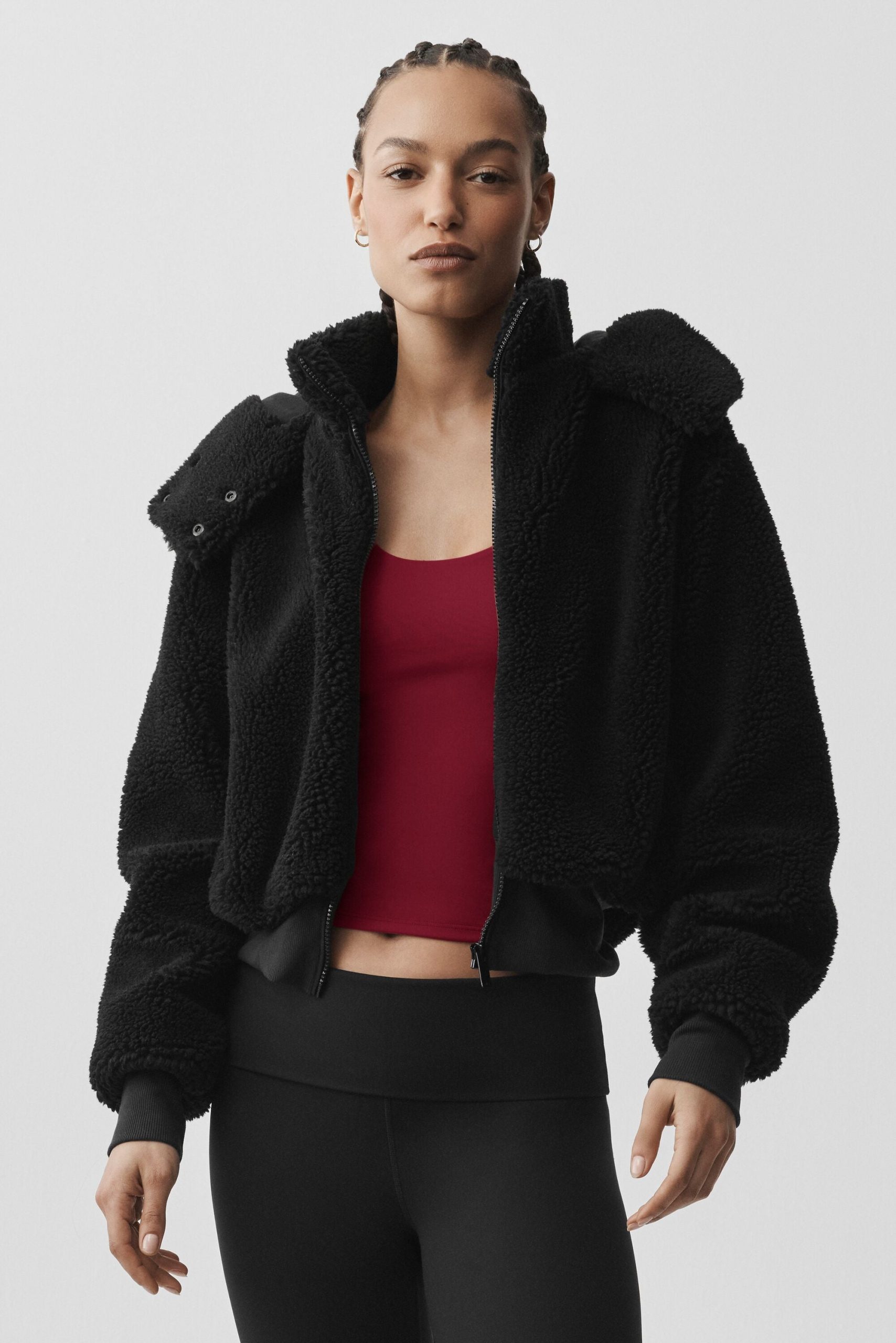 Foxy Sherpa Jacket - Black - Image 6