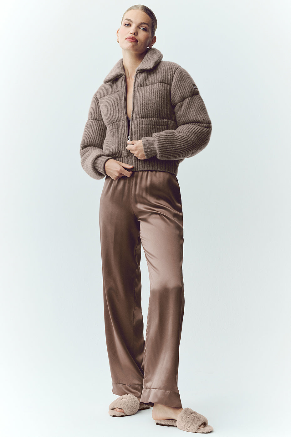 Cashmere Northstar Sweater Puffer - Alpine Cocoa Heather - Image 6